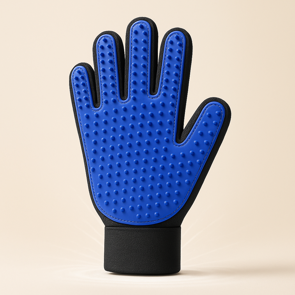 Pet Dog Grooming Brush Dog Cat Hair Remover Mitt Massage DE Shedding 1 Pair Blue Gloves for Dog - Brushes Gloves for Gentle Shedding - DE Shedding Efficient Pets Hair Remover Mittens